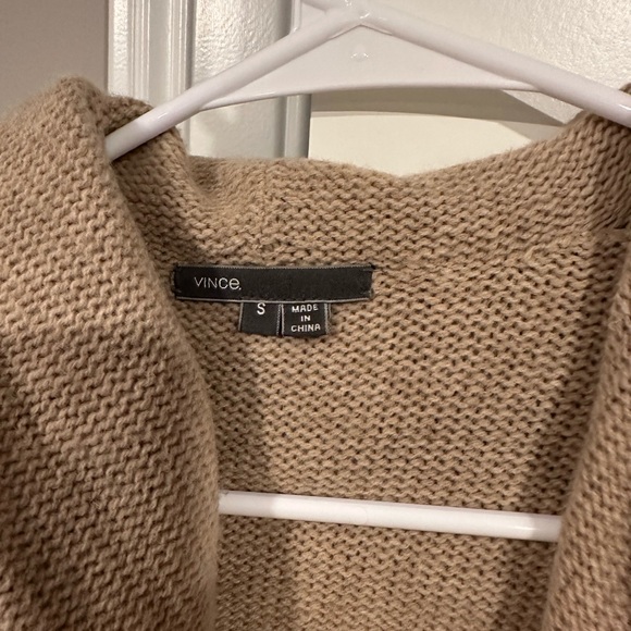 Women's Beige Open Front Sweater Vince - Picture 2 of 2